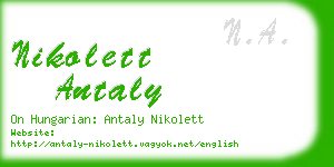 nikolett antaly business card